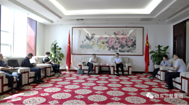 濱州市工信局黨組成員、副局長孫軼修來山東三星集團調(diào)研
