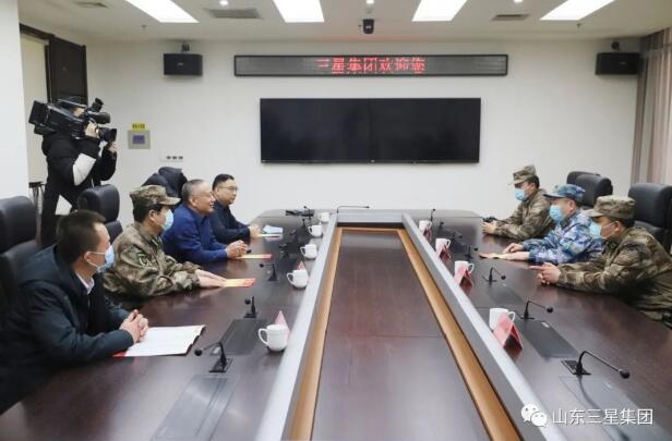 鄒平市委常委、人武部部長胡燕龍來山東三星集團(tuán)調(diào)研企業(yè)民兵編組工作
